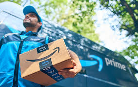 Professional delivery driver with Amazon Prime packages